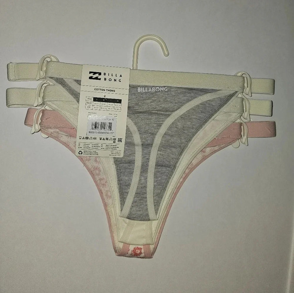 Billabong Women's 3 Pack Mini Floral Thong - Picture 6 of 6